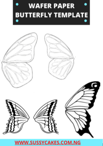 Wafer Paper Butterfly Template