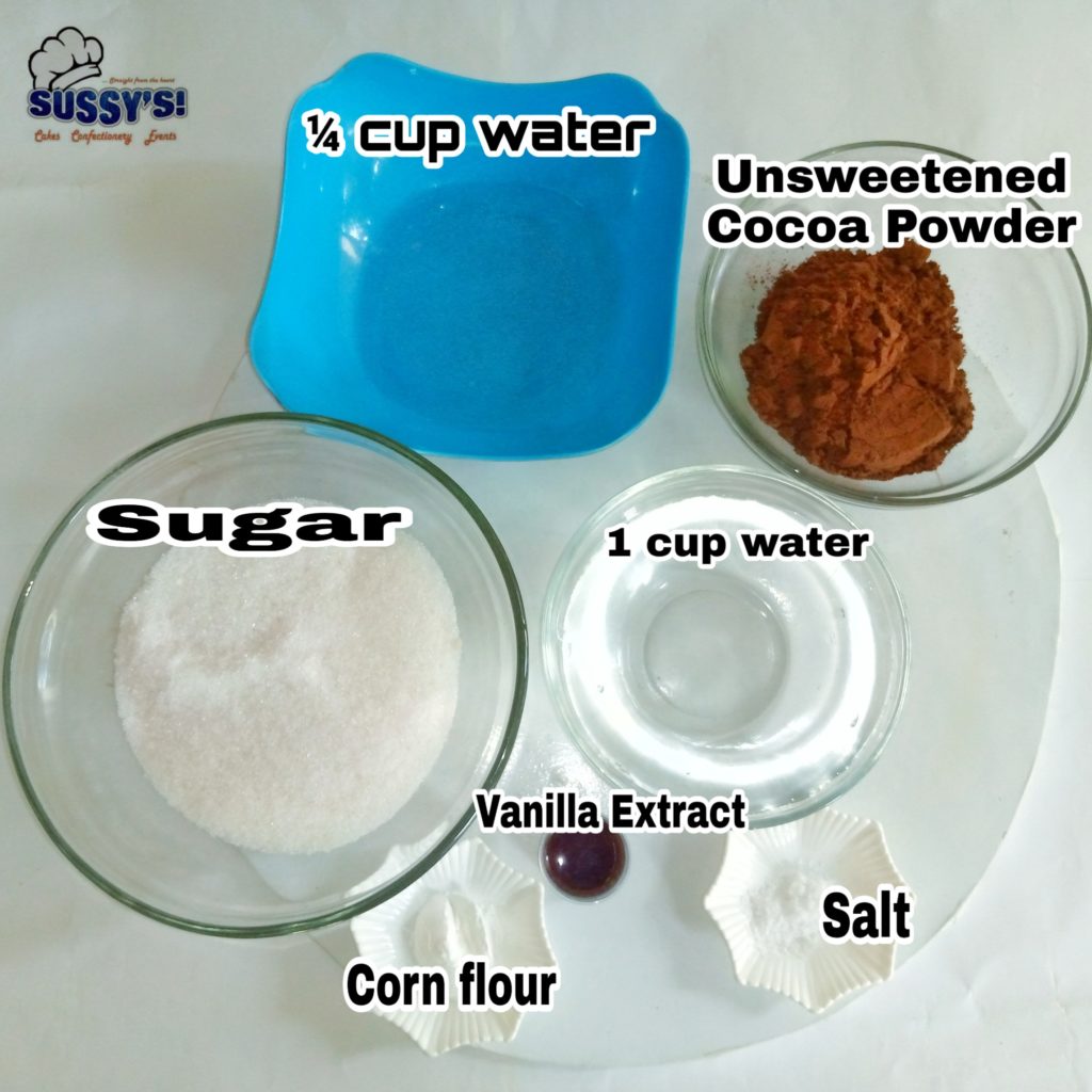 Homemade Chocolate Syrup Ingredients 