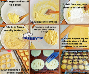 Pictorial of how to make Scottish Shortbread Cookies